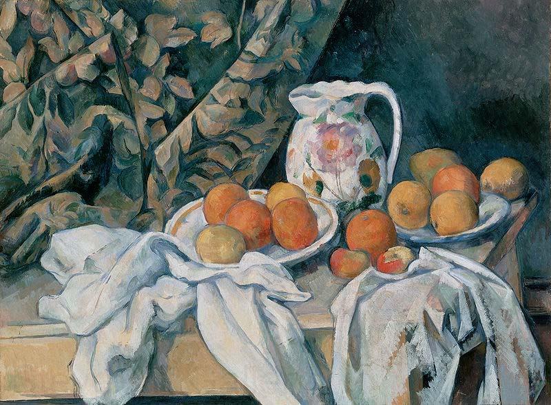 Paul Cezanne Still Life with a Curtain France oil painting art